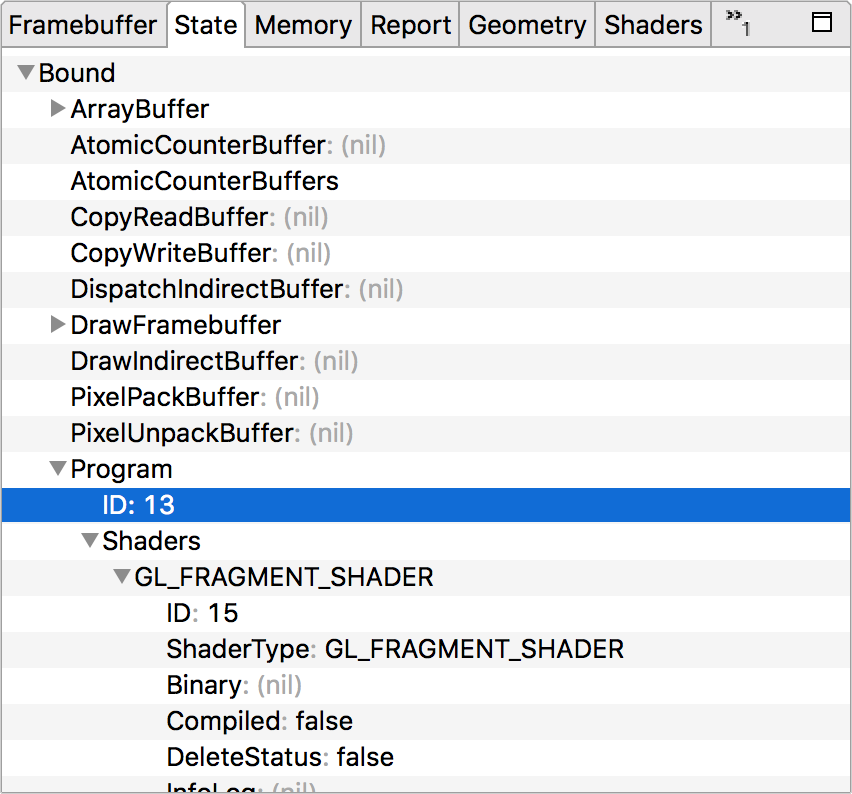 Finding the bound program through the State Pane